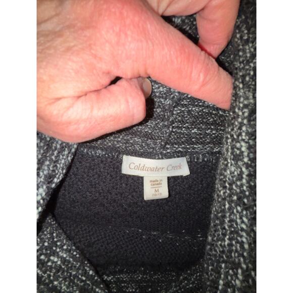 Coldwater Creek Flecked Tweed‑Look Cowl Sweater Size M (10‑12) - Picture 3 of 8